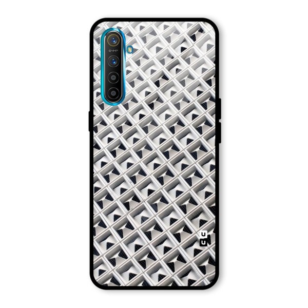 Check White Design Glass Back Case for Realme XT