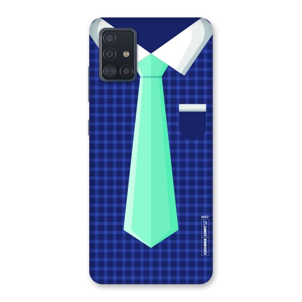 Checked Shirt Tie Back Case for Galaxy A51