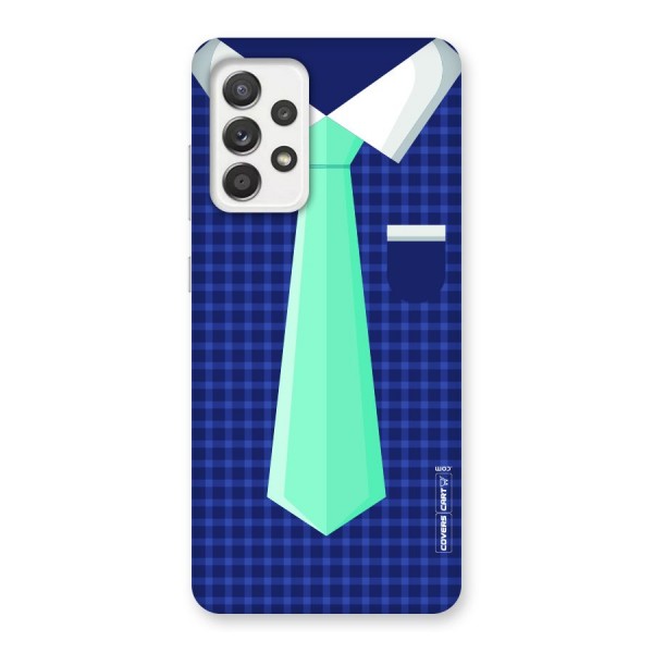 Checked Shirt Tie Back Case for Galaxy A52