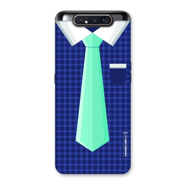 Checked Shirt Tie Back Case for Galaxy A80