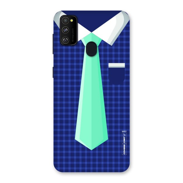 Checked Shirt Tie Back Case for Galaxy M21