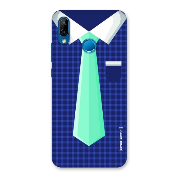 Checked Shirt Tie Back Case for Huawei P20 Lite