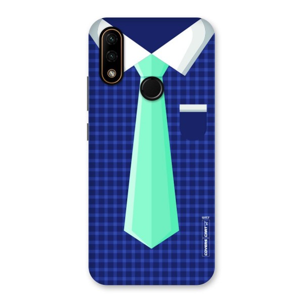 Checked Shirt Tie Back Case for Lenovo A6 Note