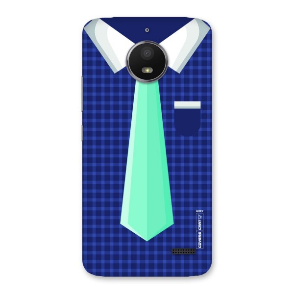 Checked Shirt Tie Back Case for Moto E4