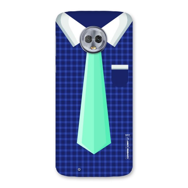 Checked Shirt Tie Back Case for Moto G6