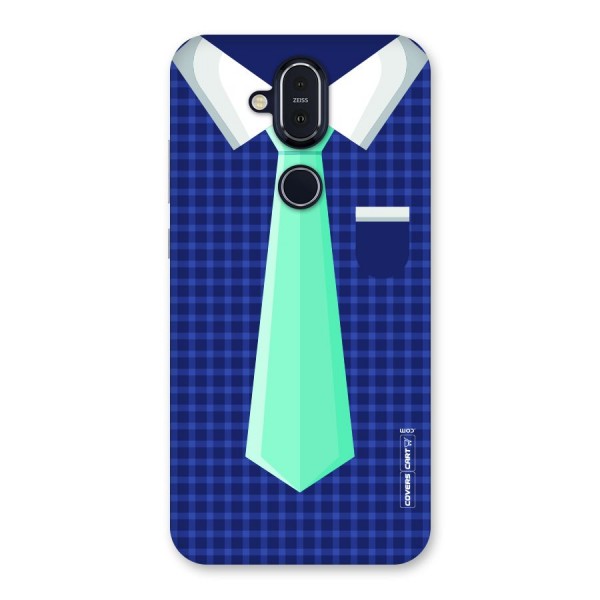 Checked Shirt Tie Back Case for Nokia 8.1