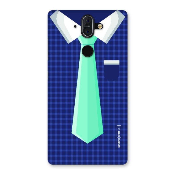 Checked Shirt Tie Back Case for Nokia 8 Sirocco