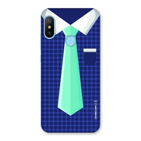 Checked Shirt Tie Back Case for Redmi 6 Pro