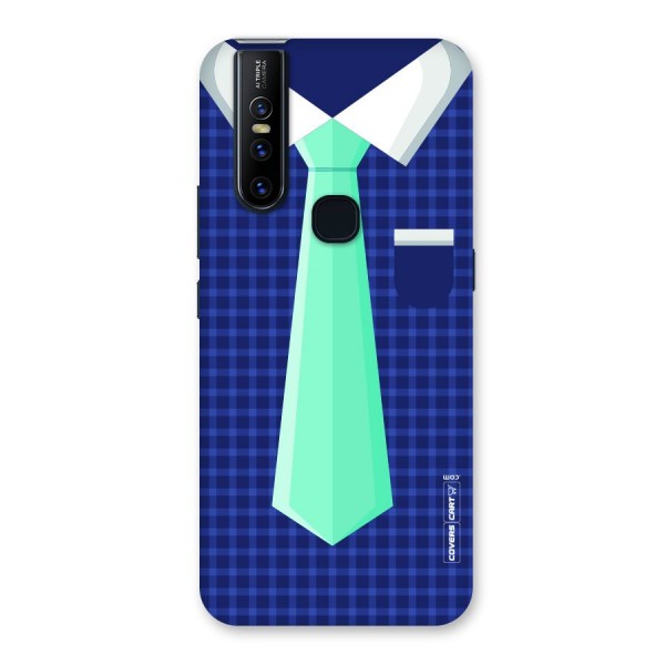 Checked Shirt Tie Back Case for Vivo V15