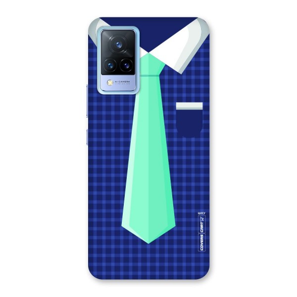 Checked Shirt Tie Back Case for Vivo V21 5G