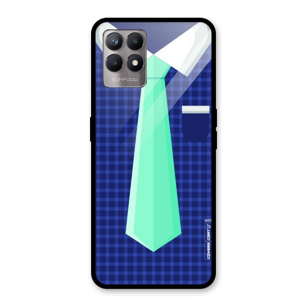 Checked Shirt Tie Glass Back Case for Realme 8i