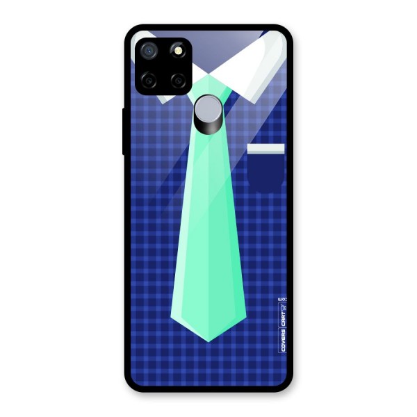 Checked Shirt Tie Glass Back Case for Realme C15