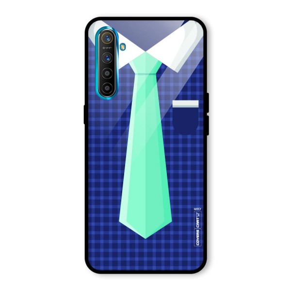 Checked Shirt Tie Glass Back Case for Realme XT