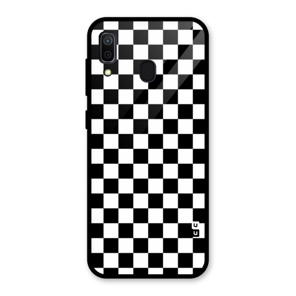 Checkerboard Glass Back Case for Galaxy A30