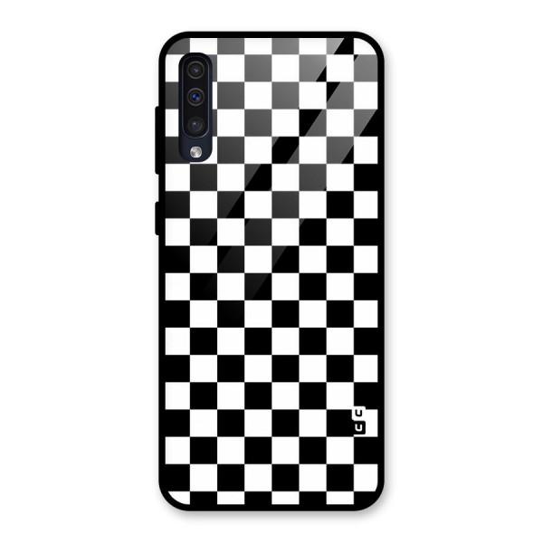 Checkerboard Glass Back Case for Galaxy A50s