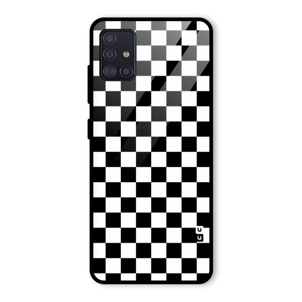 Checkerboard Glass Back Case for Galaxy A51