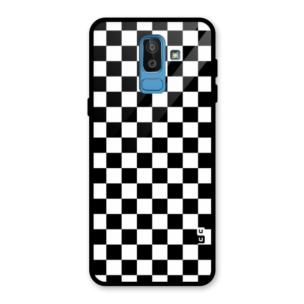 Checkerboard Glass Back Case for Galaxy J8