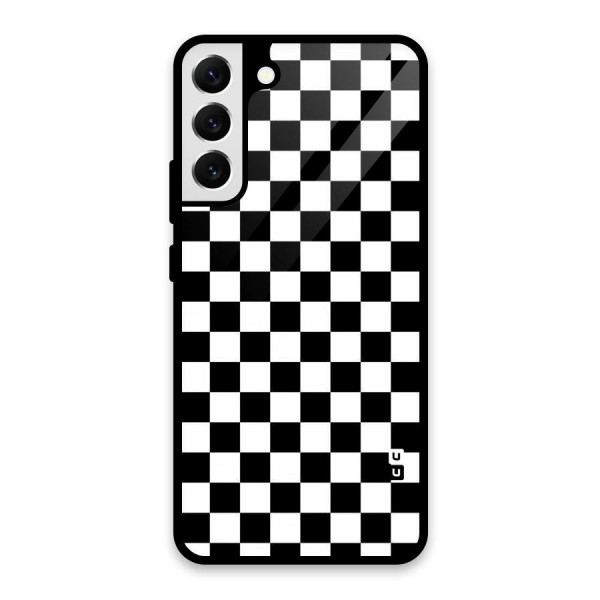 Checkerboard Glass Back Case for Galaxy S22 Plus 5G