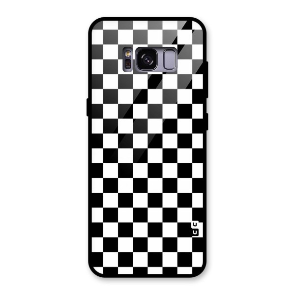 Checkerboard Glass Back Case for Galaxy S8