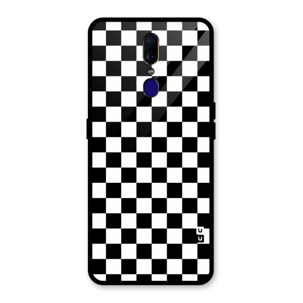 Checkerboard Glass Back Case for Oppo F11