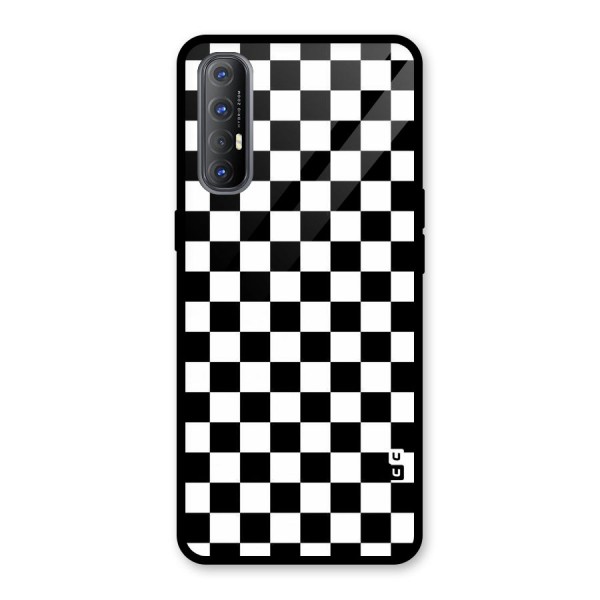 Checkerboard Glass Back Case for Oppo Reno3 Pro