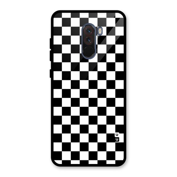 Checkerboard Glass Back Case for Poco F1