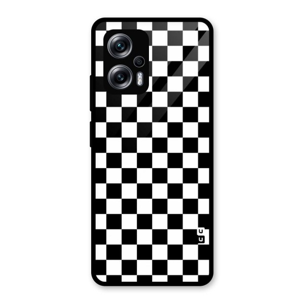 Checkerboard Glass Back Case for Redmi K50i