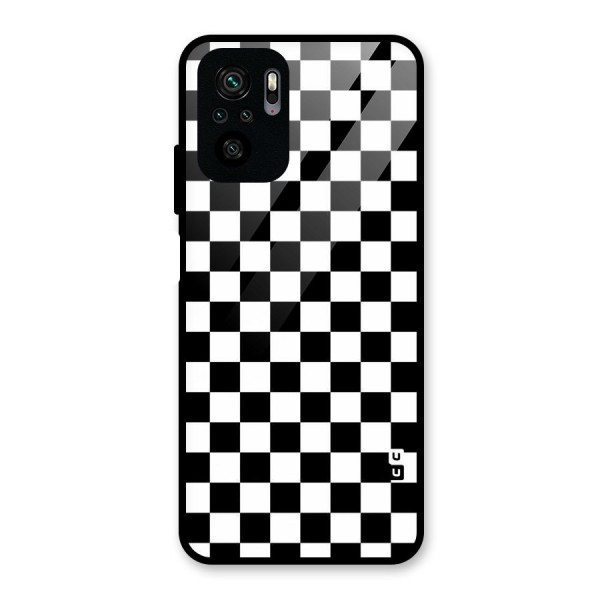 Checkerboard Glass Back Case for Redmi Note 10