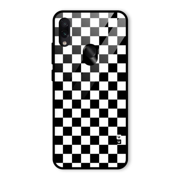 Checkerboard Glass Back Case for Redmi Note 7