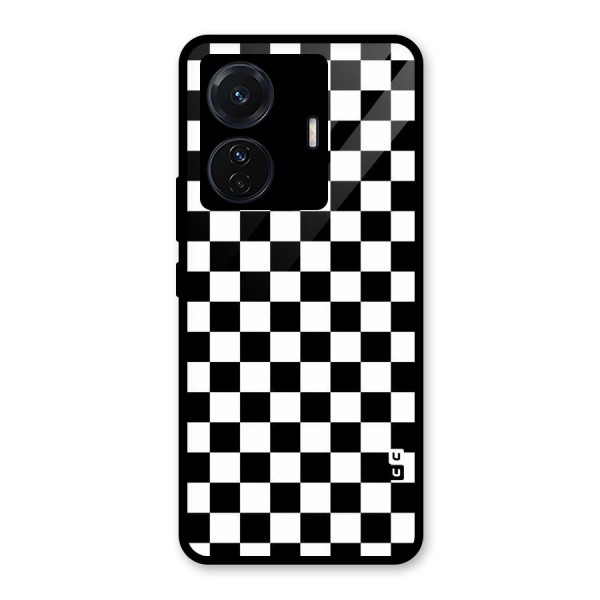 Checkerboard Glass Back Case for Vivo T1 Pro