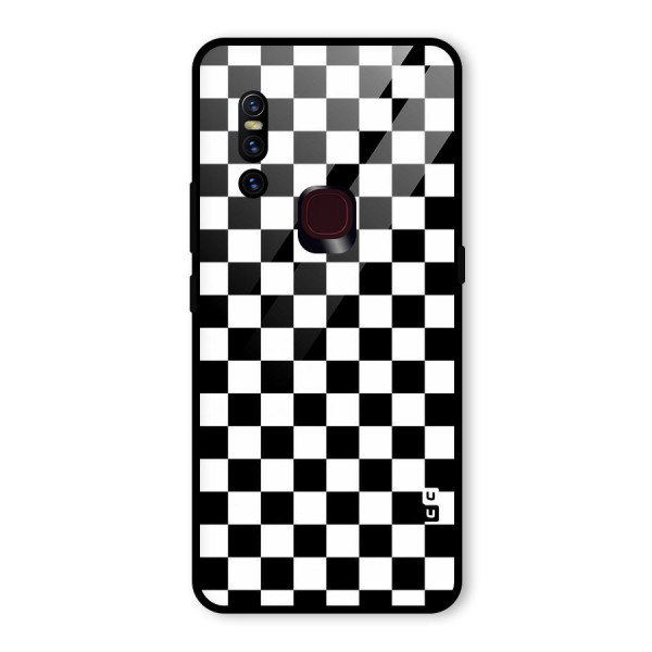 Checkerboard Glass Back Case for Vivo V15