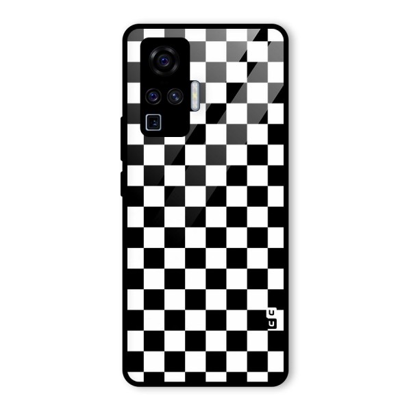 Checkerboard Glass Back Case for Vivo X50 Pro