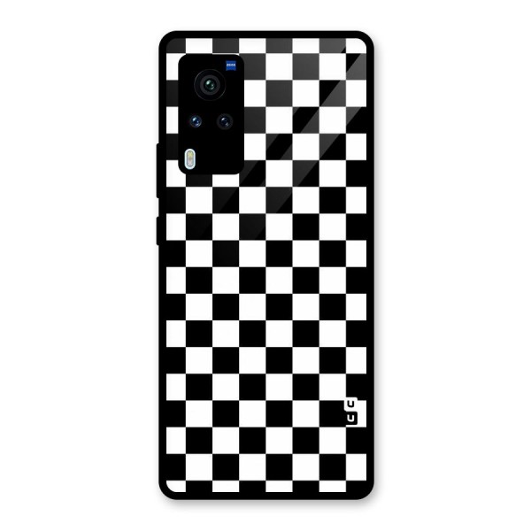 Checkerboard Glass Back Case for Vivo X60 Pro