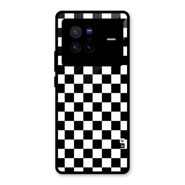 Checkerboard Glass Back Case for Vivo X80