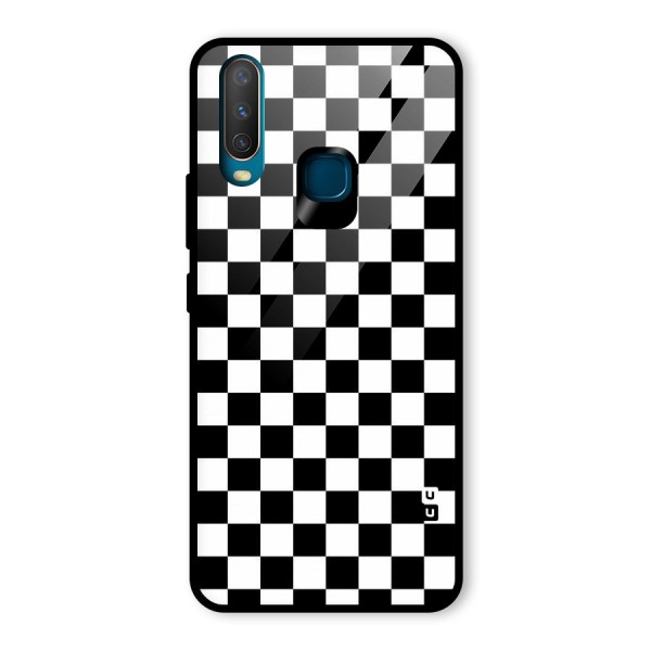 Checkerboard Glass Back Case for Vivo Y12