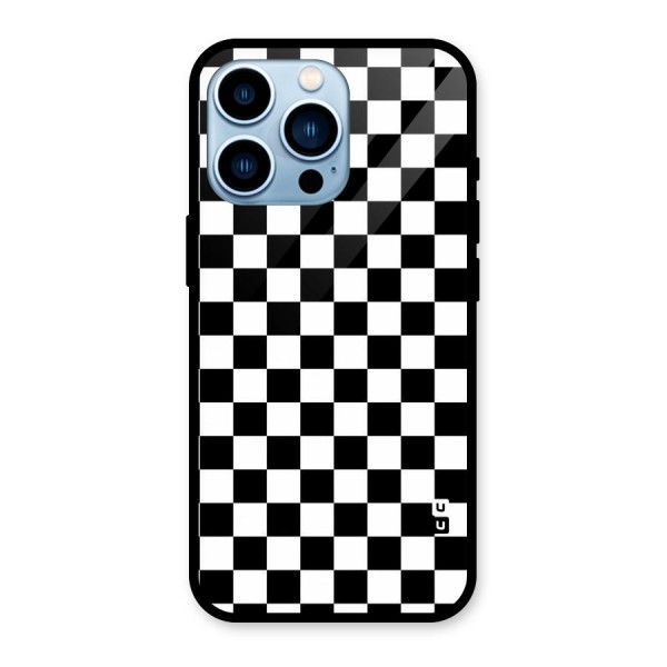 Checkerboard Glass Back Case for iPhone 13 Pro