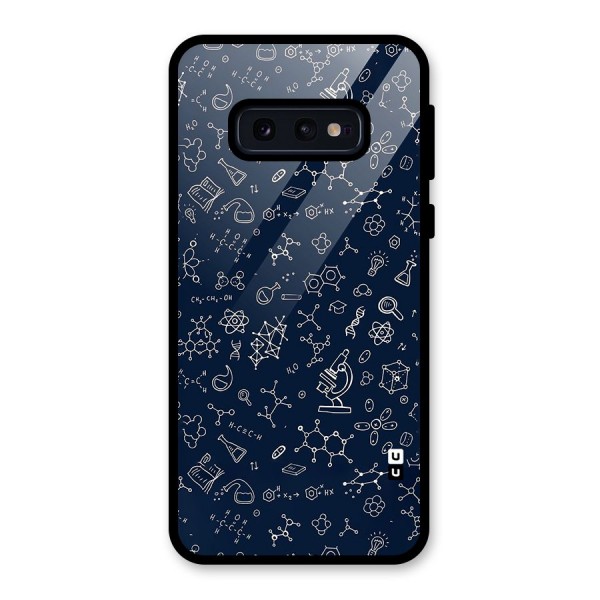 Chemistry Doodle Art Glass Back Case for Galaxy S10e