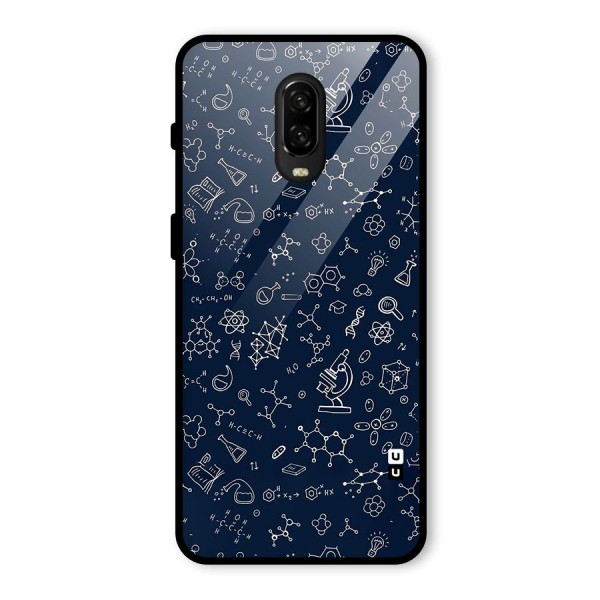 Chemistry Doodle Art Glass Back Case for OnePlus 6T