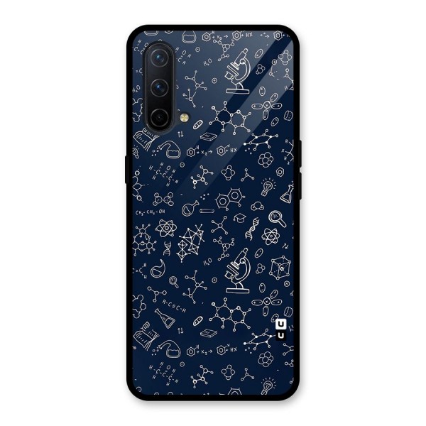 Chemistry Doodle Art Glass Back Case for OnePlus Nord CE 5G