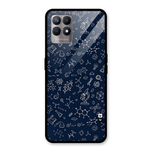 Chemistry Doodle Art Glass Back Case for Realme 8i