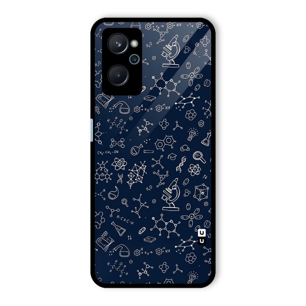 Chemistry Doodle Art Glass Back Case for Realme 9i