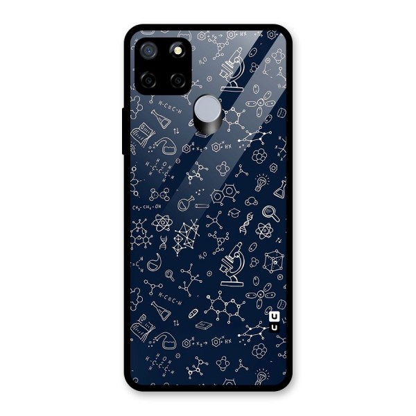 Chemistry Doodle Art Glass Back Case for Realme C15