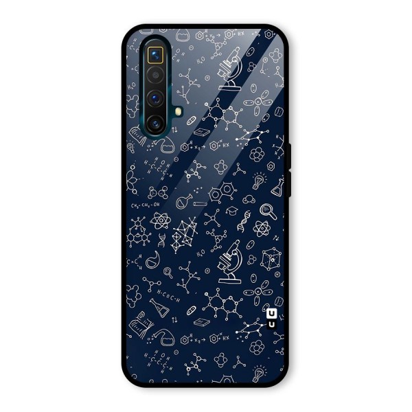 Chemistry Doodle Art Glass Back Case for Realme X3