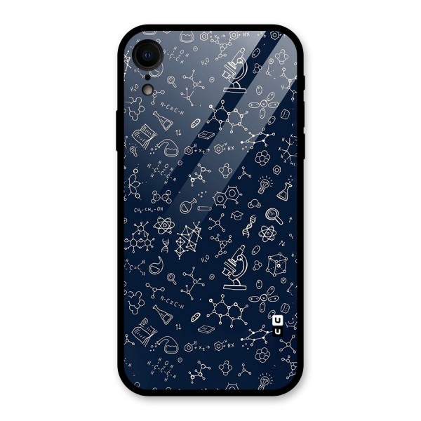 Chemistry Doodle Art Glass Back Case for XR