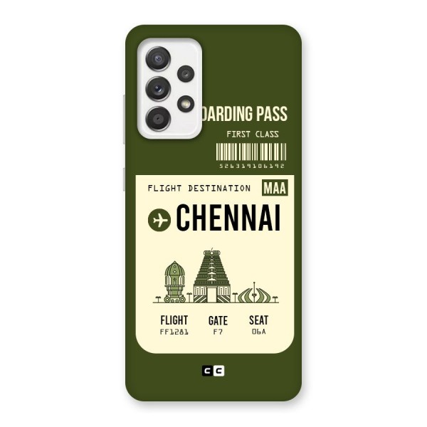 Chennai Boarding Pass Back Case for Galaxy A52