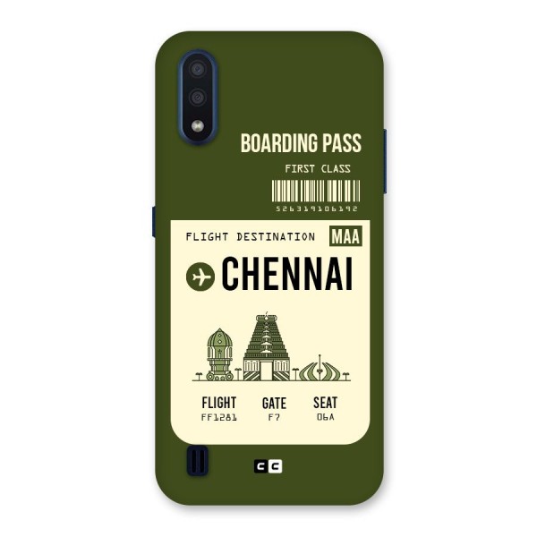 Chennai Boarding Pass Back Case for Galaxy M01