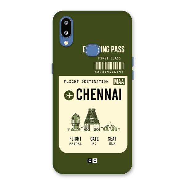 Chennai Boarding Pass Back Case for Galaxy M01s