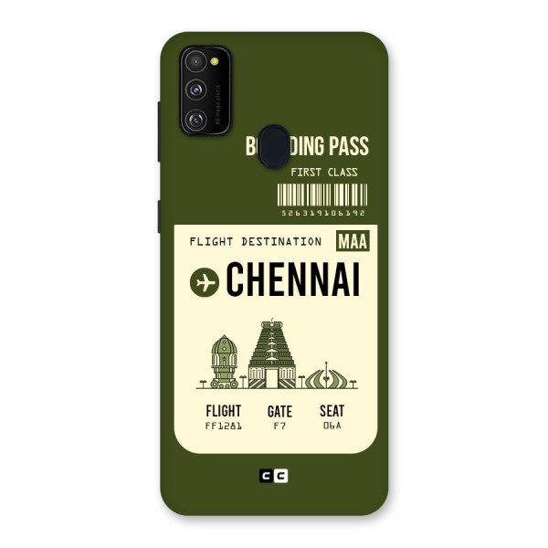 Chennai Boarding Pass Back Case for Galaxy M21