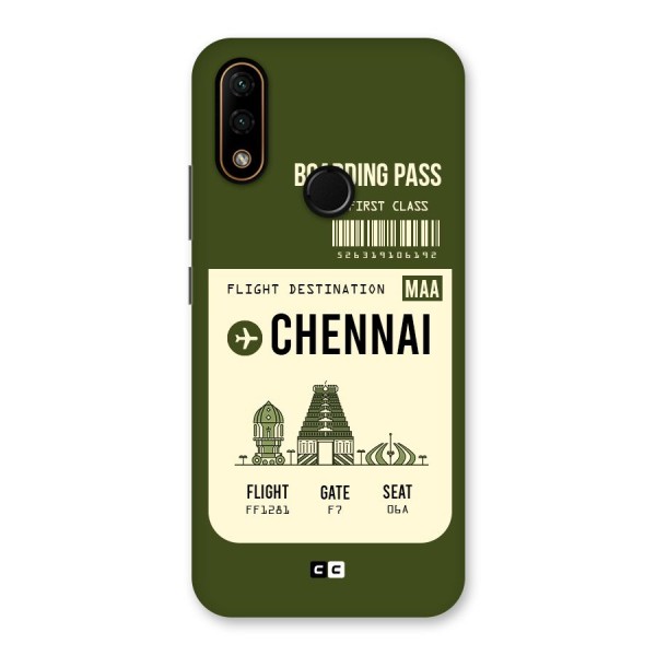 Chennai Boarding Pass Back Case for Lenovo A6 Note