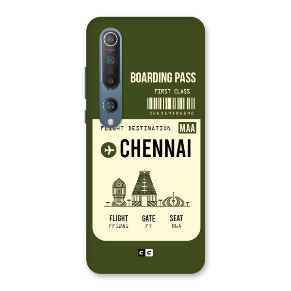 Chennai Boarding Pass Back Case for Mi 10